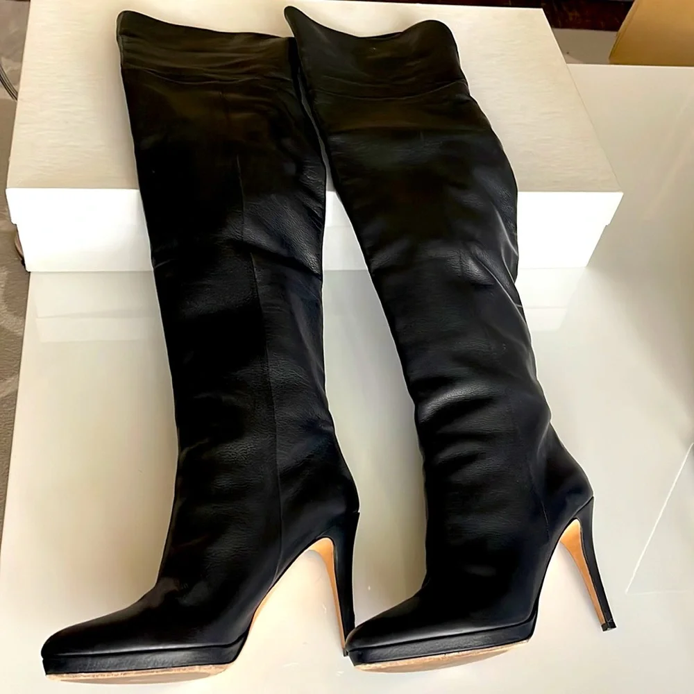 Jimmy Choo Gypsy Calf Leather Black boots - Picture 3 of 12